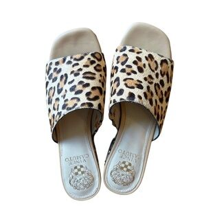 Stitch Fix Vince Camuto Haniya studded mule in leopard , Size 7.5